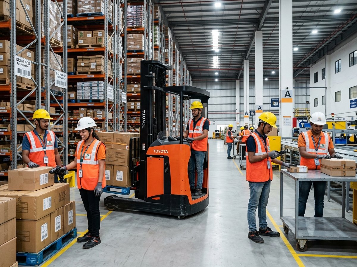 Warehouse logistics and supply chain distribution facility in Delhi NCR